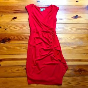 Maggy London Red Flare Ruffle Dress, EUC, 4